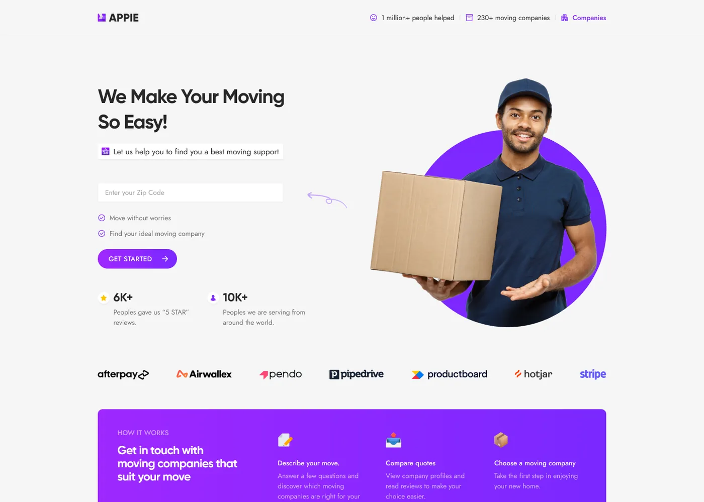 Appie website screenshot